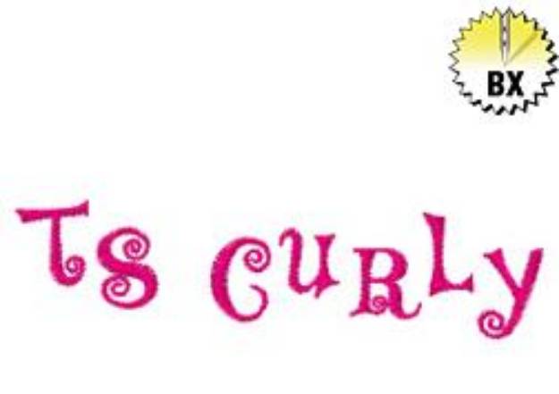Picture of TS_Curly Embroidery Font