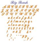 Picture of Biz Brush Embroidery Font