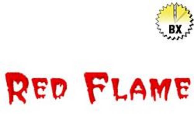 Picture of Red Flame Embroidery Font