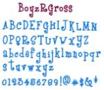 Picture of Boyz R Gross Embroidery Font