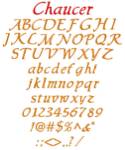 Picture of Chaucer Embroidery Font