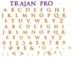 Picture of Trajan Pro Embroidery Font