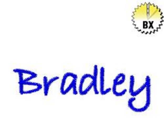 Picture of Bradley Embroidery Font