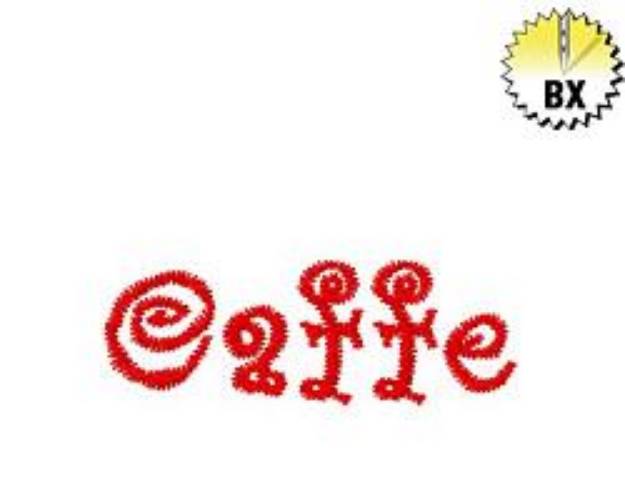 Picture of Caffe Embroidery Font