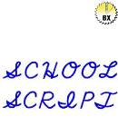 Picture of School Script Font Embroidery Font