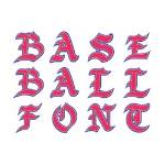 Picture of Baseball Font Embroidery Font