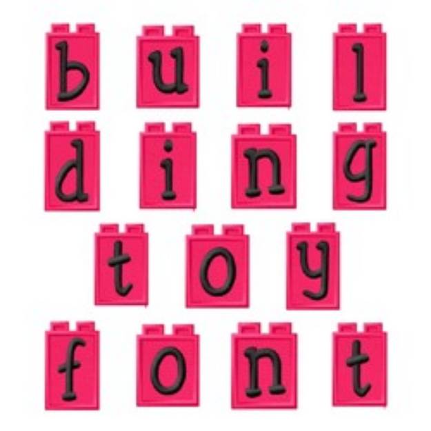 Picture of Building Toy Font Embroidery Font