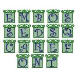 Picture of Embossed Square Font Embroidery Font