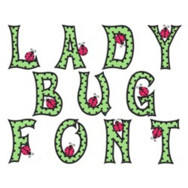 Picture of Lady Bug Font Embroidery Font