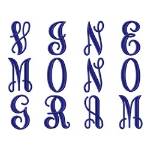 Picture of Vine Monogram Font Embroidery Font