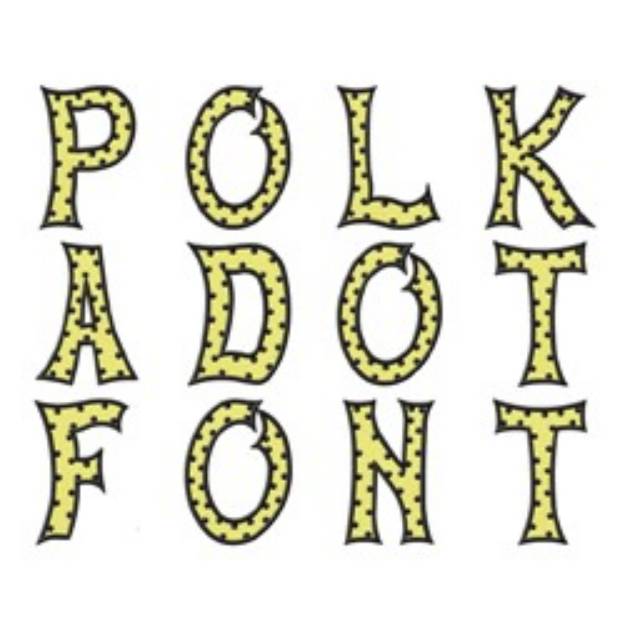 Picture of Polka Dot Font Embroidery Font