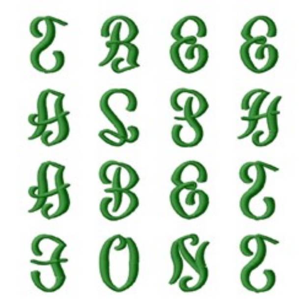 Picture of Tree Alphabet Font Embroidery Font
