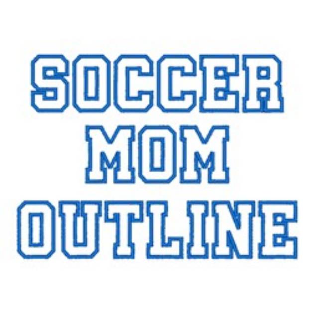 Picture of AMD Soccer Mom Outline Embroidery Font