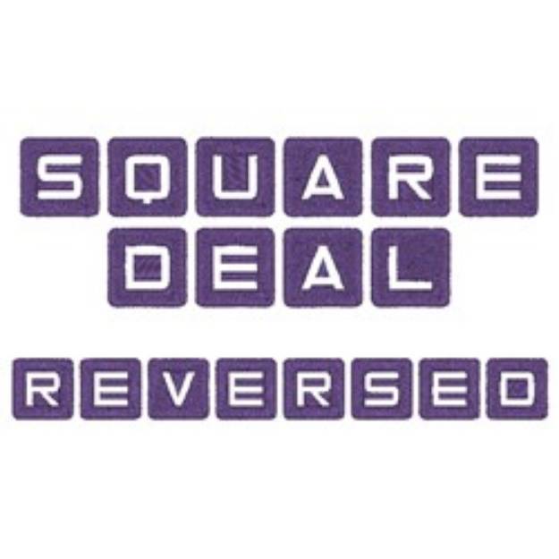 Picture of AMD Square Deal Reversed Embroidery Font