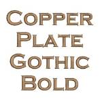 Picture of AMD Copperplate Gothic Bold Embroidery Font