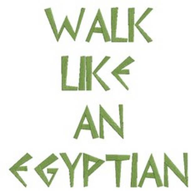 Picture of AMD Walk Like an Egyptian Embroidery Font