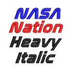 Picture of AMD NASA Nation Heavy Italic Embroidery Font