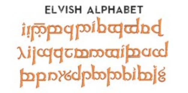 Picture of AMD Elvish Alphabet Embroidery Font