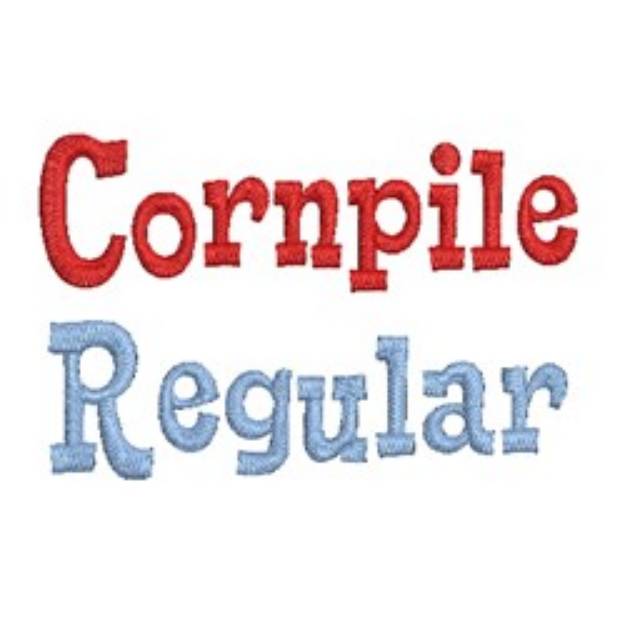Picture of AMD Cornpile Regular Embroidery Font