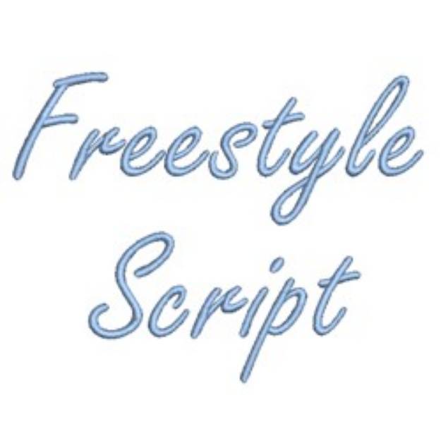 Picture of Freestyle Script Embroidery Font