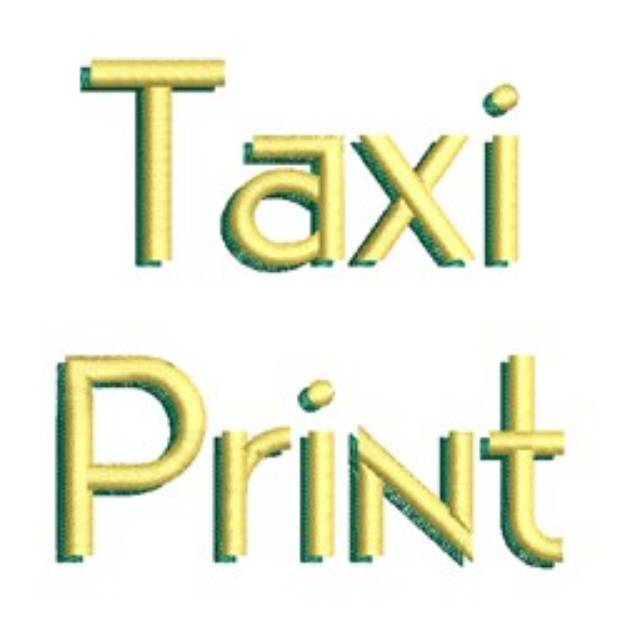 Picture of AMD Taxi Print (3D 2-color) Embroidery Font