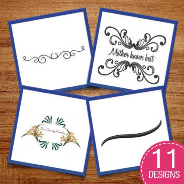Picture of Swirly Borders Embroidery Design Pack