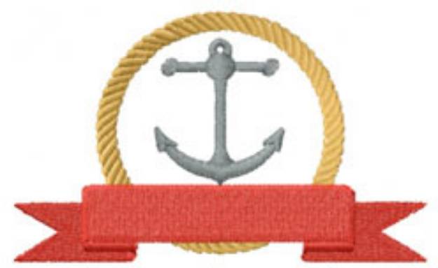 Picture of Anchor Emblem Machine Embroidery Design