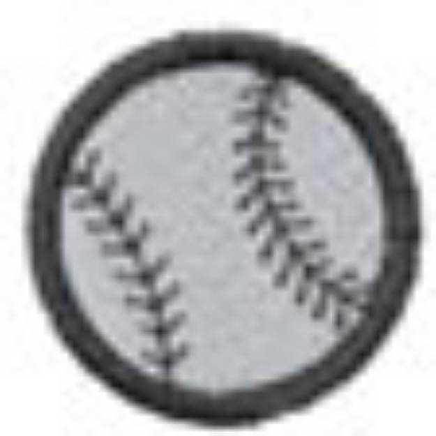 Picture of Baseball 22mm Machine Embroidery Design
