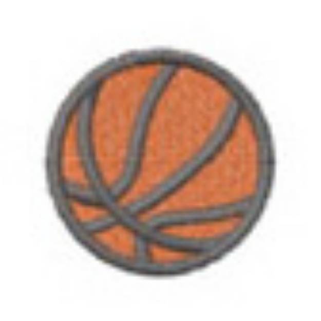Picture of Basketball 26mm Machine Embroidery Design
