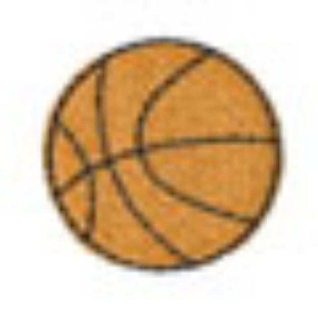 Picture of Basketball 41mm Machine Embroidery Design