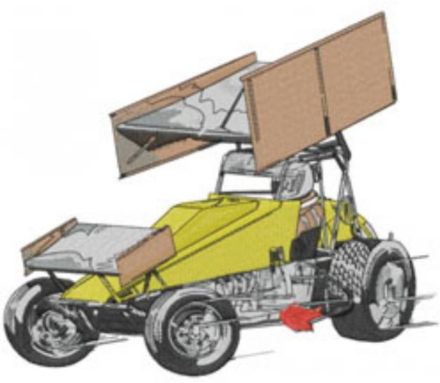 Picture of SPRINT CAR LARGE Machine Embroidery Design