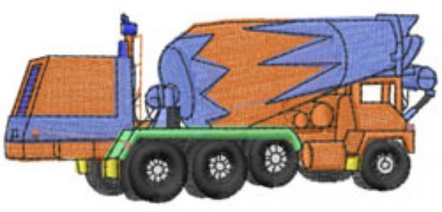 Picture of CEMENT TRUCK Machine Embroidery Design