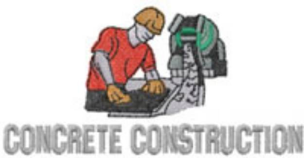 Picture of Concrete Construction Machine Embroidery Design