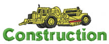 Road Paving Construction Machine Embroidery Design