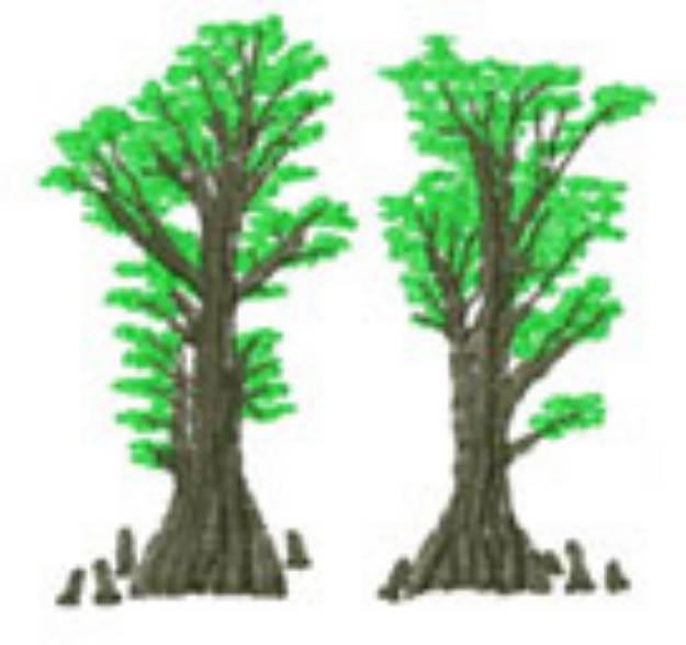 Picture of Cypress Trees Machine Embroidery Design