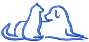 Cat & Dog Outline Machine Embroidery Design