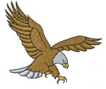 Eagle Swooping Machine Embroidery Design
