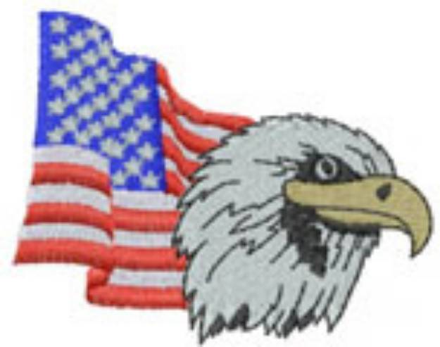Picture of EAGLE FLAG Machine Embroidery Design