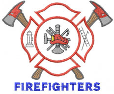 FIREFIGHTERS Machine Embroidery Design