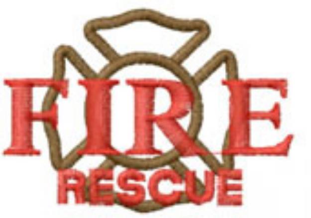 Picture of FIRE RESCUE PATCH Machine Embroidery Design