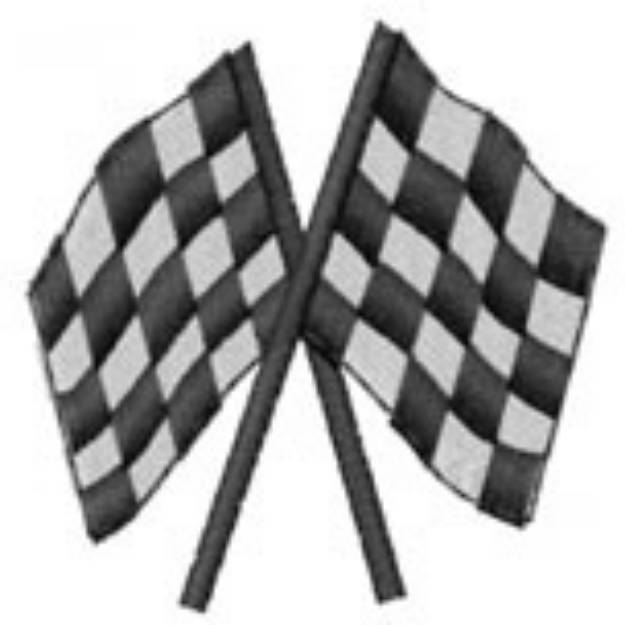 Picture of CHECKERED FLAGS Machine Embroidery Design