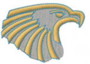 Picture of HAWKS HEAD Machine Embroidery Design