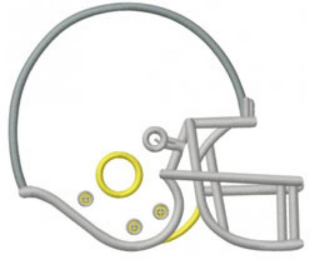 Picture of FOOTBALL HELMET OUTLINE Machine Embroidery Design