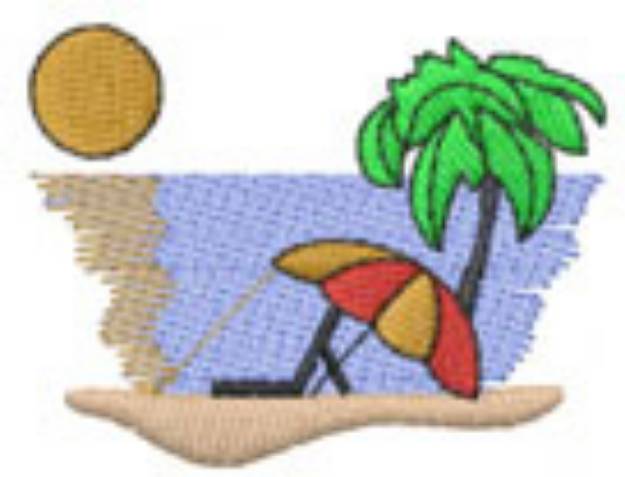 Picture of BEACH SCENE Machine Embroidery Design