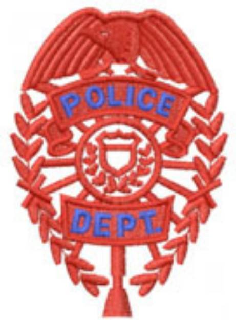 Picture of POLICE BADGE Machine Embroidery Design