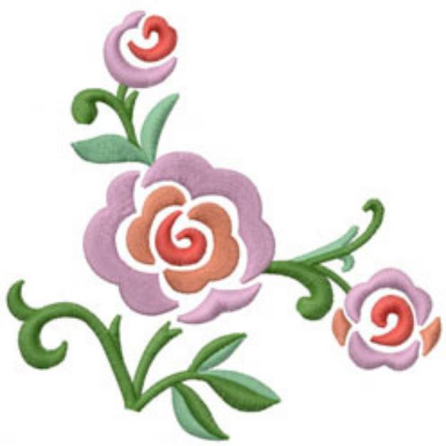 Picture of Rose #2 Machine Embroidery Design