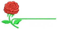 Rose Line Machine Embroidery Design