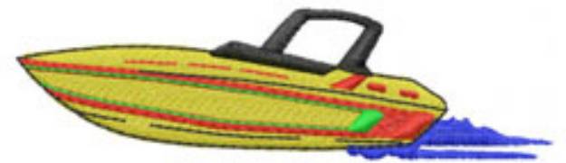 Picture of SPEED BOAT Machine Embroidery Design