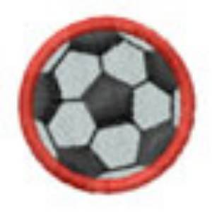 Picture of Bordered Soccer Ball Machine Embroidery Design