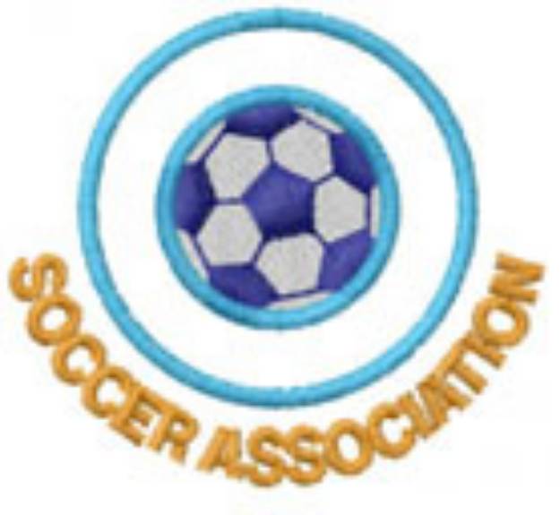 Picture of Soccer Association Machine Embroidery Design